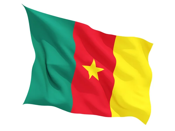 Drapeau agitant du Cameroun — Photo