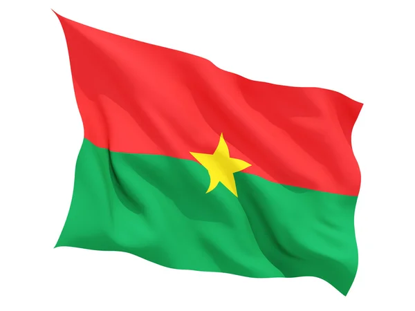Waving flag of burkina faso — Stock Photo, Image