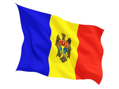 moldova bayrağı sallayarak