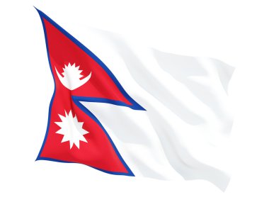 nepal bayrağı sallayarak