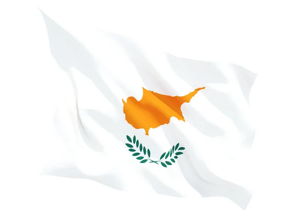 Ondeando la bandera de cyprus —  Fotos de Stock