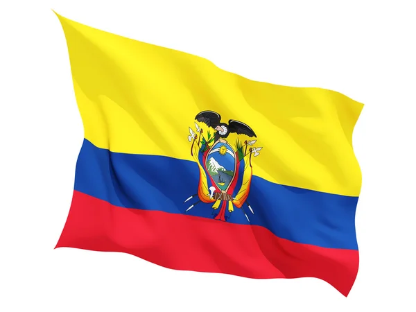 Ondeando bandera de Ecuador —  Fotos de Stock