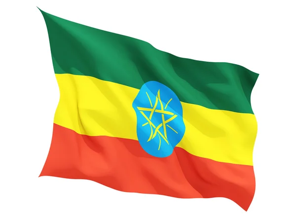 Waving flag of ethiopia — Stock Photo, Image