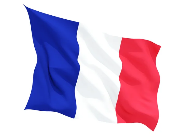 Махаючий прапор Франції — стокове фото