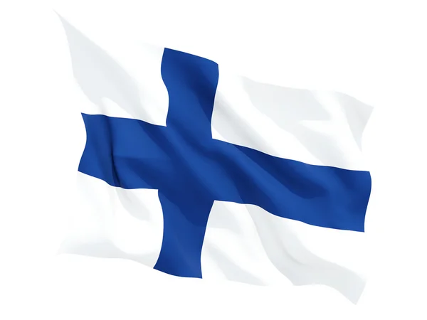 Flagge Finnlands schwenken — Stockfoto