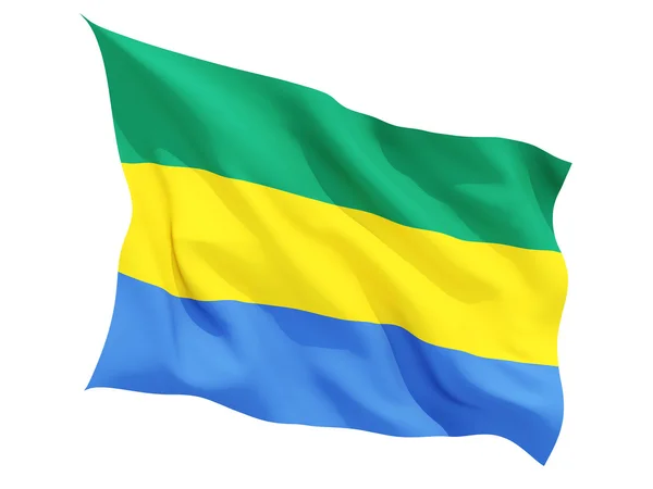 Waving flag of gabon — Stock Photo, Image