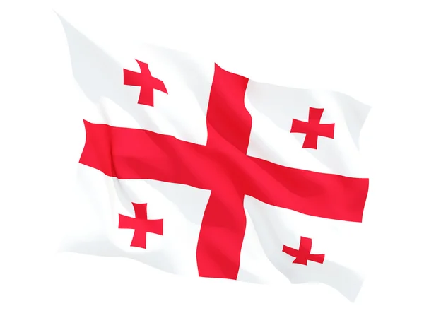 Bandera ondeante de georgia —  Fotos de Stock