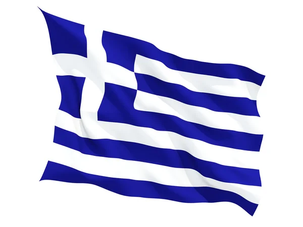 Bandera ondeante de Grecia —  Fotos de Stock