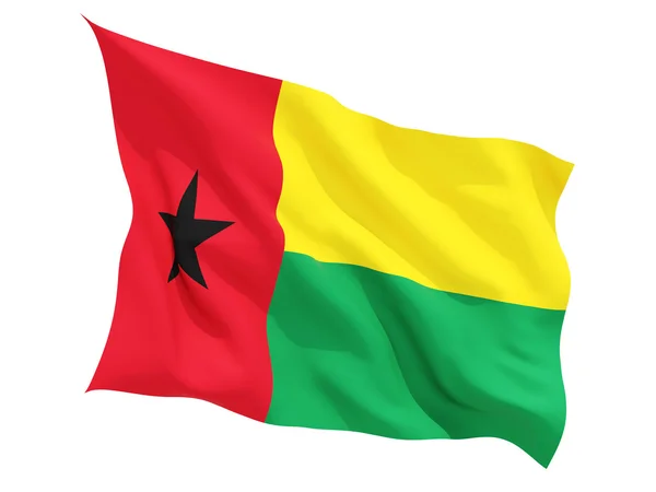 Flagge von Guinea-Bissau schwenken — Stockfoto