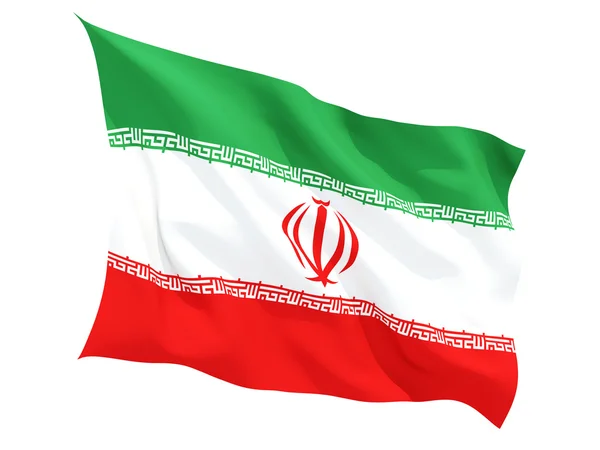 Waving flag of iran — Stock Photo, Image