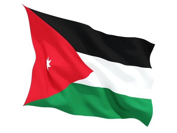 Waving flag of jordan — Stock Photo, Image