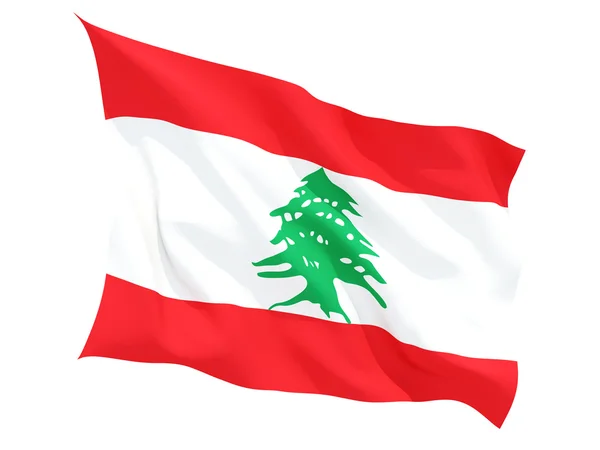 Integetett Libanon zászlaja — Stock Fotó