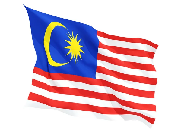 Flagge von Malaysia schwenkend — Stockfoto