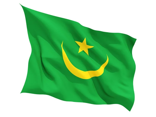 Waving flag of mauritania — Stock Photo, Image
