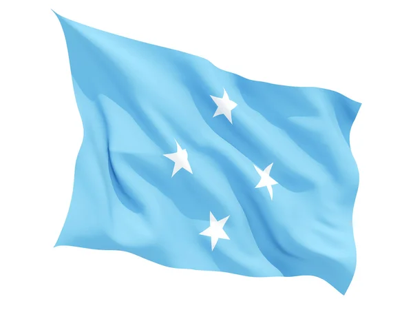 Waving flag of micronesia — Stock Photo, Image