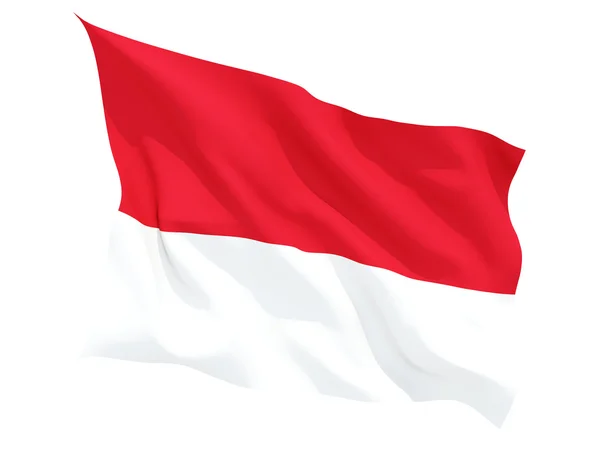 Waving flag of monaco — Stock Photo, Image