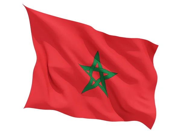 Mávání marockou vlajkou — Stock fotografie