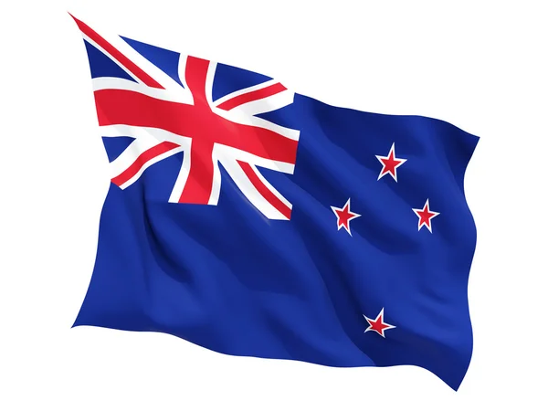 Agitant le drapeau de la Nouvelle-Zélande — Photo