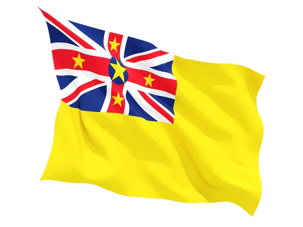 Waving flag of niue — Stock Photo, Image