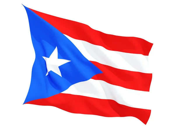 Macha flagą z puerto rico — Zdjęcie stockowe