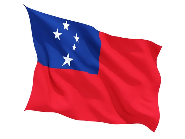 Waving flag of samoa — Stock Photo, Image