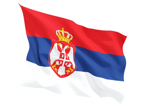 Розмахуючи прапором Сербії — стокове фото