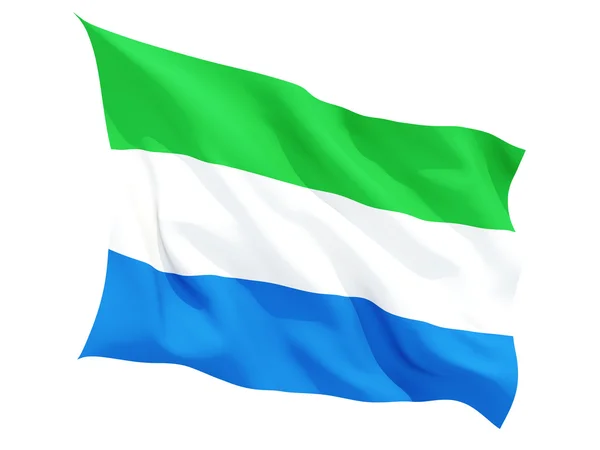 Vifta med Sierra Leones flagga — Stockfoto