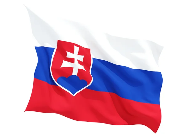 Розмахуючи прапором Словаччини — стокове фото