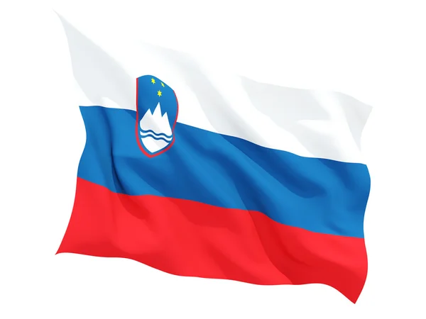 Agitant le drapeau de la slovenia — Photo