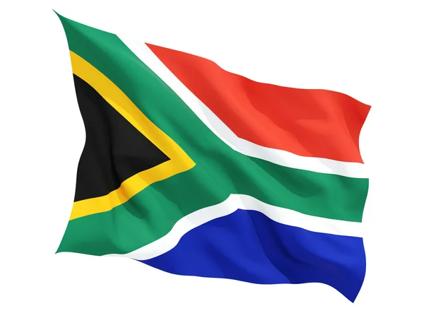 Integetett a Dél-afrikai Köztársaság zászlaja — Stock Fotó