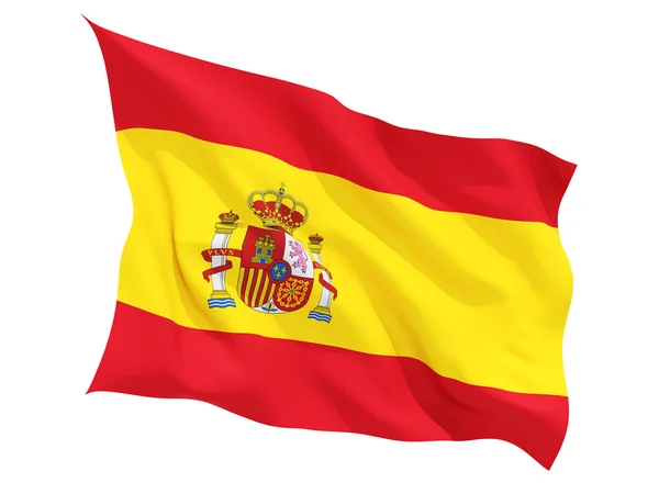 Waving flag of spain — Stock Photo, Image