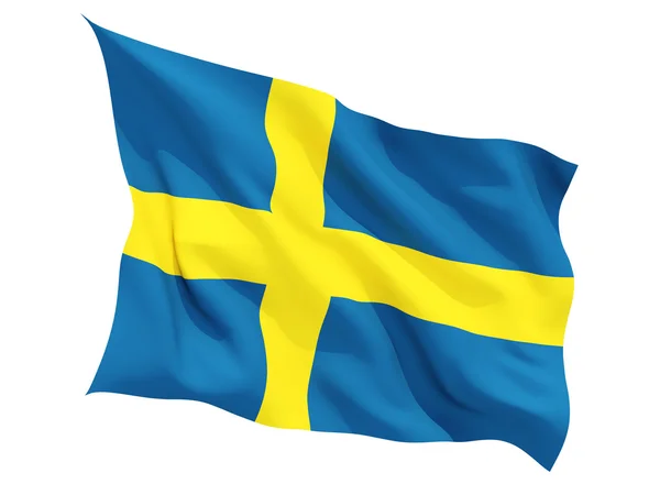 瑞典飘扬的国旗 — 图库照片
