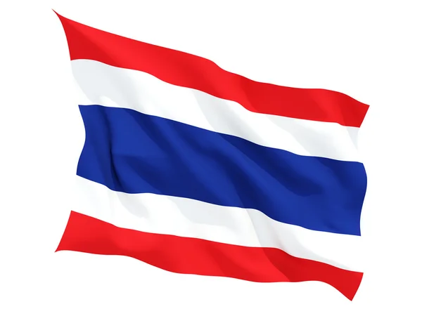 Acenando bandeira da Tailândia — Fotografia de Stock