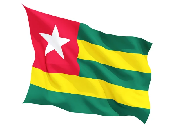 Flagge von Togo schwenken — Stockfoto