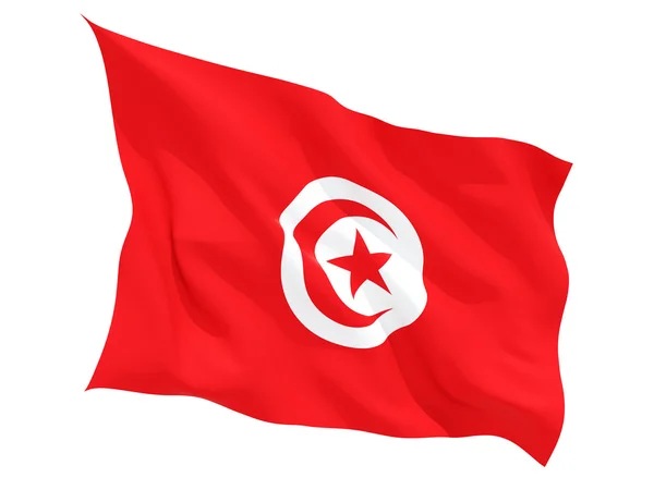 Tunézia hullámzó zászlaja — Stock Fotó