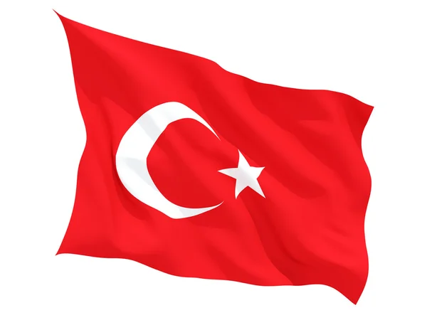 Waving flag of turkey — Stock Photo, Image