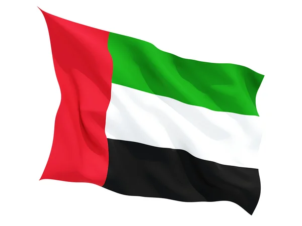 挥舞着国旗的阿拉伯联合酋长国 — 图库照片