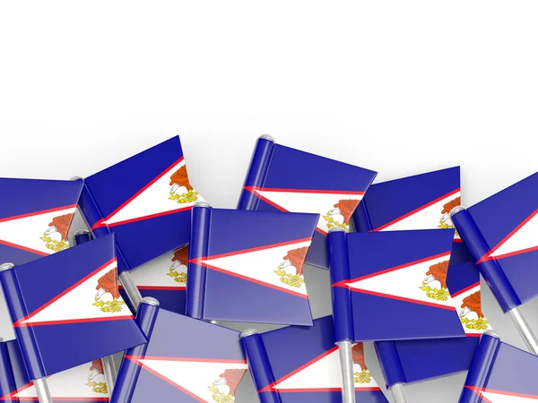 アメリカ領サモアの旗ピン — ストック写真
