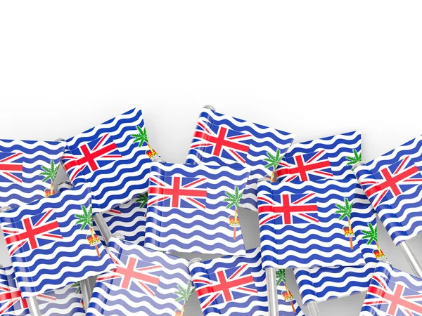 Flagga pin av brittiska indiska oceanöarna — Stockfoto
