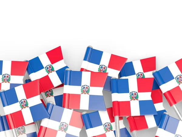 Pin de bandera de la República Dominicana — Foto de Stock