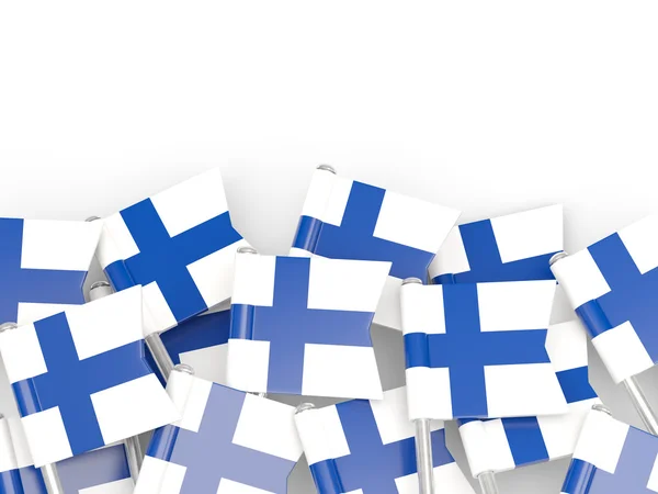 Vlajku pin z Finska — Stock fotografie