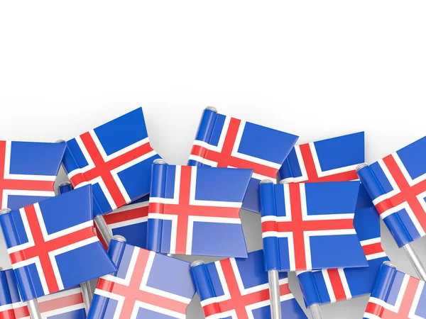 Alfinete de bandeira da Islândia — Fotografia de Stock