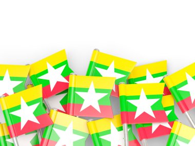 Myanmar bayrağı pin