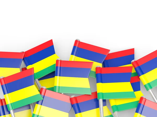 Flagga pin Mauritius — Stockfoto