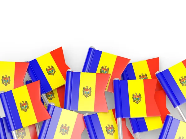 Flag pin of moldova — Stock Photo, Image