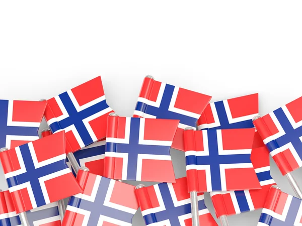 Pino de bandeira de norway — Fotografia de Stock