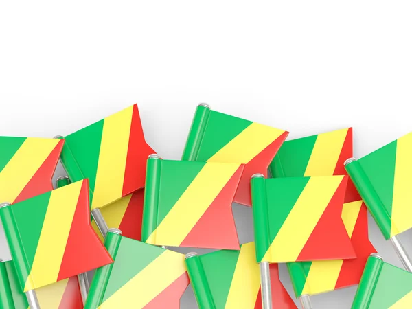 Épinglette de drapeau de la république du congo — Photo