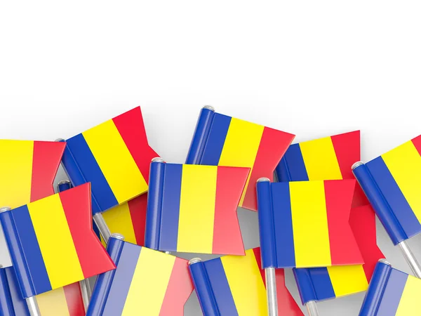Pin flaga Rumunii — Zdjęcie stockowe