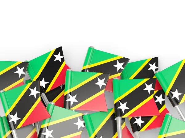 Vlag pin van saint kitts en nevis — Stockfoto