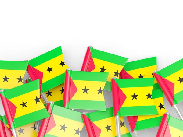 Fahnenanstecker von São Tomé und Principe — Stockfoto